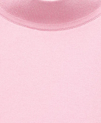 Mango Compact Knit High Neck Halter Top In Pink