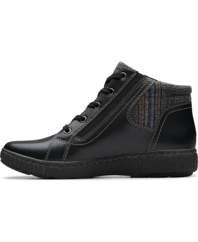 Clarks Women's Collection Caroline Spice Side Zip Booties In Black