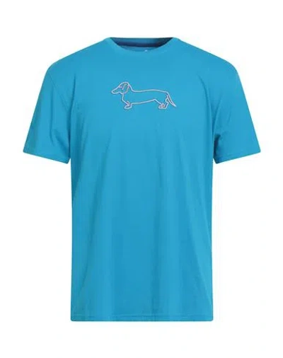 Harmont & Blaine Man T-shirt Azure Size L Cotton In Multi