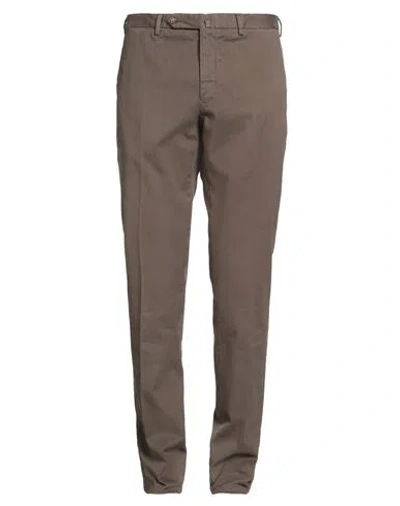 Incotex Man Pants Khaki Size 40 Cotton, Elastane In Gray