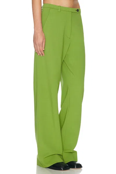 Miu Miu Wide Leg Trouser In Green