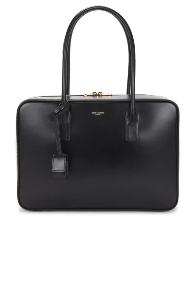 Saint Laurent Sac De Jour Bauletto Top Handle Shoulder Bag In Black