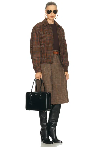 Saint Laurent Sac De Jour Bauletto Top Handle Shoulder Bag In Black