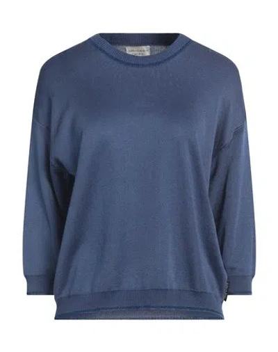 Alessia Santi Woman Sweater Slate Blue Size 1 Viscose, Cotton, Metallic Fiber, Polyamide In Blue