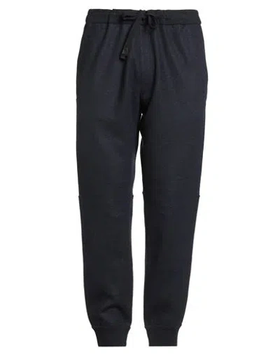 Brioni Man Pants Midnight Blue Size Xxl Cashmere, Virgin Wool, Polyamide, Lambskin, Wool In Blue