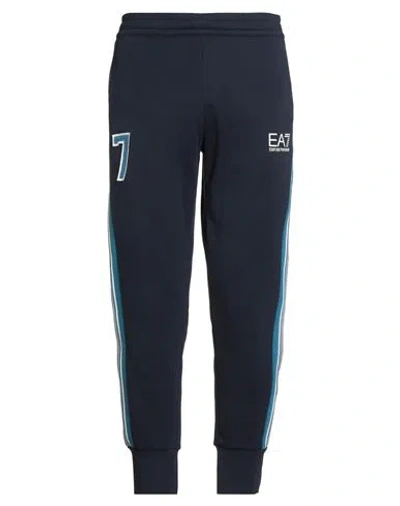 Ea7 Man Pants Midnight Blue Size Xxl Cotton, Polyester In Multi