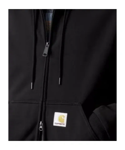 Carhartt Hooded Sweatshirt Featuring Kangaroo Pocket In Black