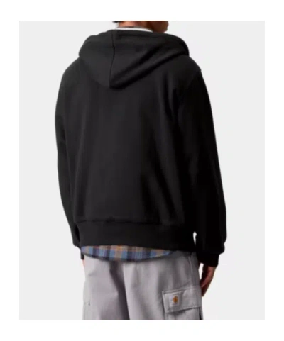 Carhartt Hooded Sweatshirt Featuring Kangaroo Pocket In Black