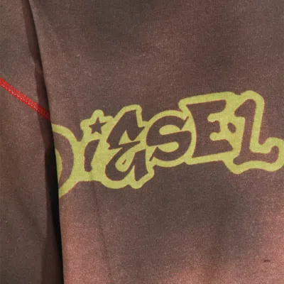 Diesel Dark Brown Graphic T-shirt In Multi