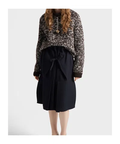 Prada Melange Wool Crewneck Sweater With Pendants In Multi