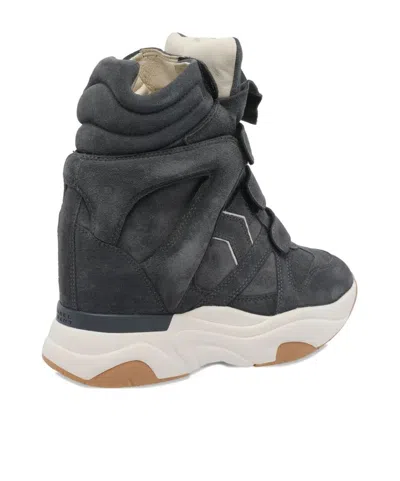 Isabel Marant Balskee High-top Wedge Suede Sneakers Shoes In Animal Print