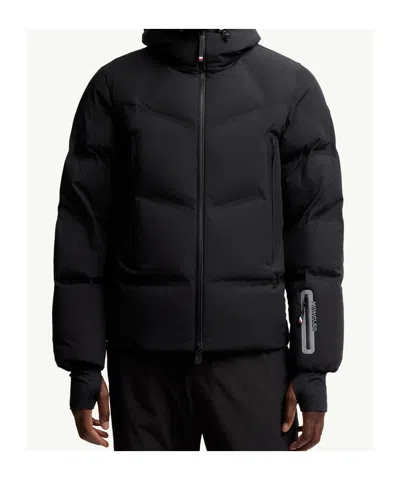 Moncler S Arcesaz Hooded Regular-fit Woven-down Jacket Black In Black