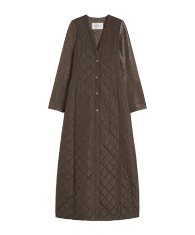 Max Mara Quilted Coat In Technical Fabric In Multi