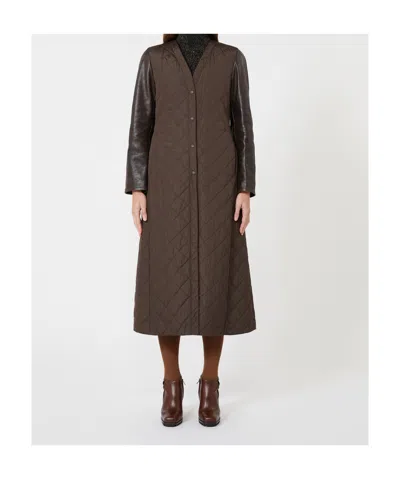 Max Mara Quilted Coat In Technical Fabric In Multi