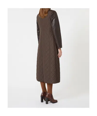 Max Mara Quilted Coat In Technical Fabric In Multi