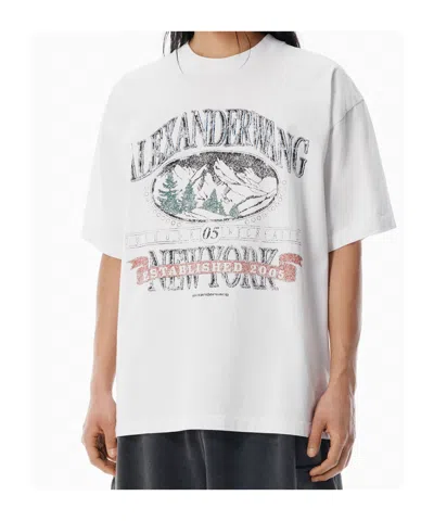 Alexander Wang T-shirt Mit Grafischem Print In White