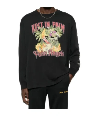 Palm Angels Rest In Palm Loose T-shirt In Black