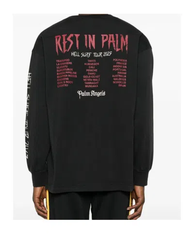Palm Angels Rest In Palm Loose T-shirt In Black