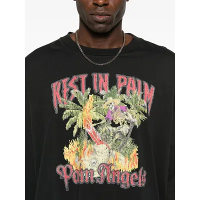 Palm Angels Rest In Palm Loose T-shirt In Black
