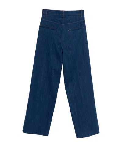 Dsquared2 Wide Leg Jeans Belt Loops In Blue