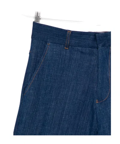 Dsquared2 Wide Leg Jeans Belt Loops In Blue