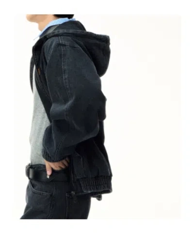 Ader Error Sv Tag Hooded Work Jacket 01 In Black