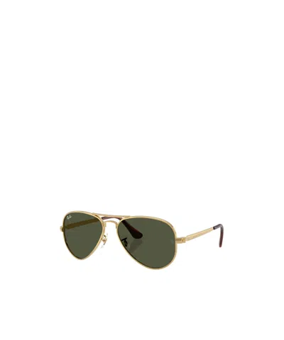 Ray Ban Aviator-frame Sunglasses In Gold