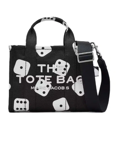 Marc Jacobs X Derrick Adams Small Dice-print Tote Bag In Black