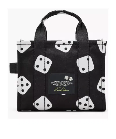 Marc Jacobs X Derrick Adams Small Dice-print Tote Bag In Black