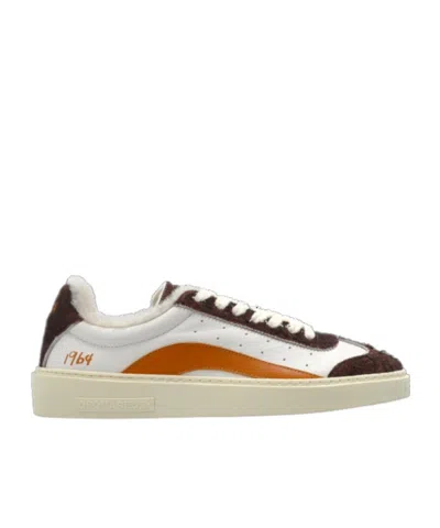Dsquared2 Sporty Sneaker With Contrast Panel Design In Brown