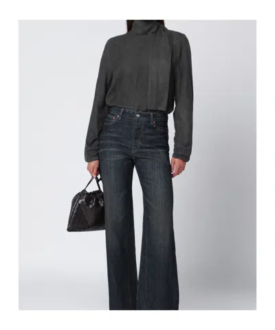 Our Legacy Dark Grey Cotton And Wool Blouse In Black