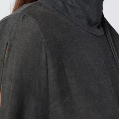 Our Legacy Dark Grey Cotton And Wool Blouse In Black