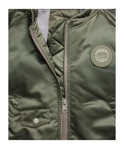 Canada Goose Jade Down Satin Bomber Jacket In Green