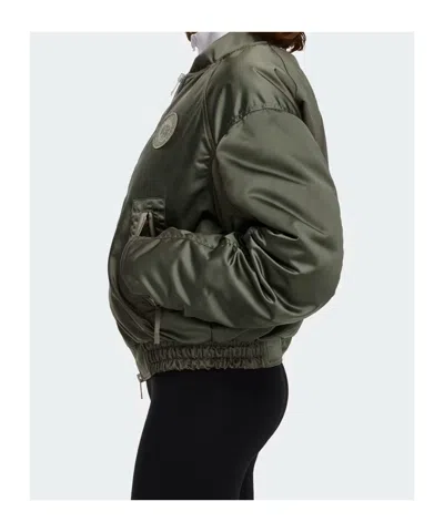 Canada Goose Jade Down Satin Bomber Jacket In Green
