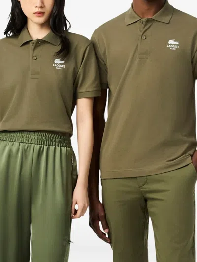 Lacoste L.12.12 Logo-embroidered Polo Shirt In Green
