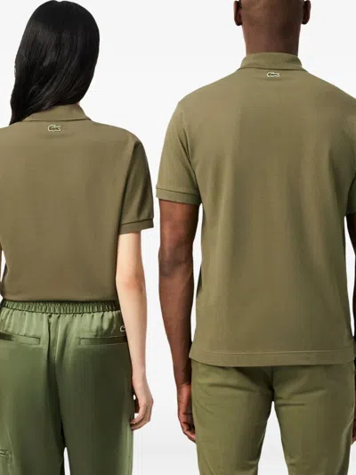 Lacoste L.12.12 Logo-embroidered Polo Shirt In Green