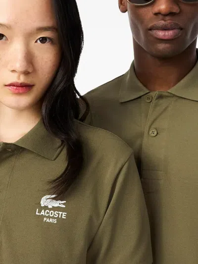 Lacoste L.12.12 Logo-embroidered Polo Shirt In Green