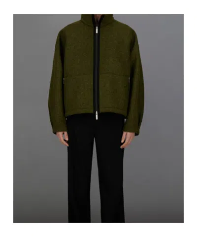 Herno Laminar Jacket In Technical Wool In Green