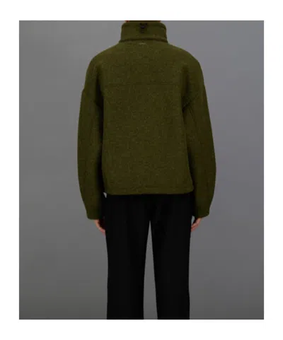 Herno Laminar Jacket In Technical Wool In Green