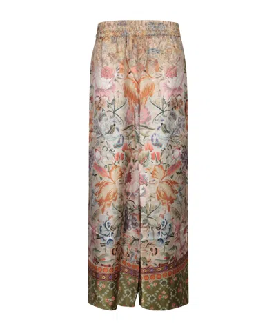 Pierre-louis Mascia Pierre Louis Mascia Printed Silk Trousers In Multi