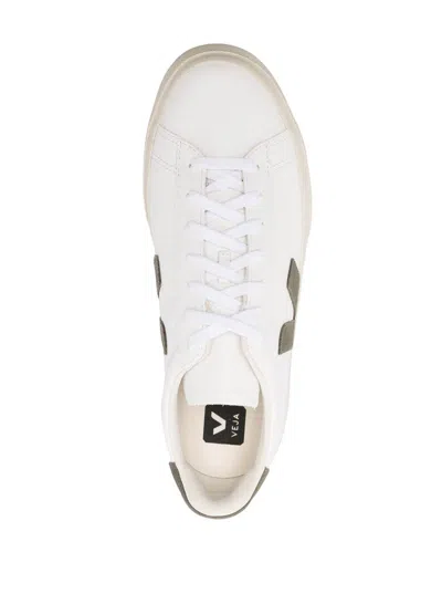 Veja White And Khaki Campo Sneakers