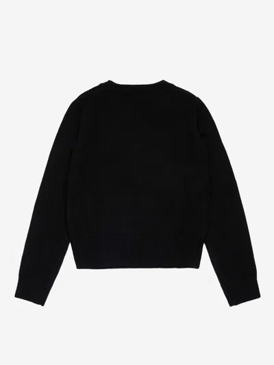 Diesel Viscose Blend Sweater With Logo In Black