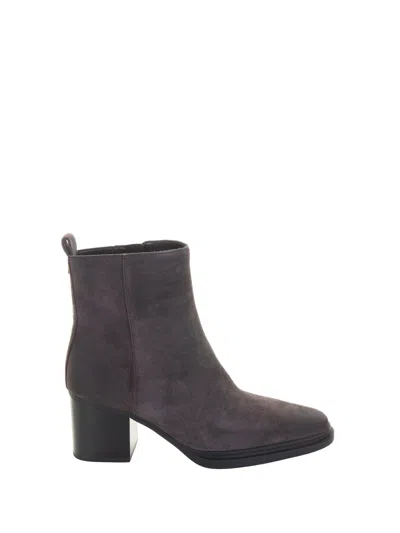 Michael Kors Lex Bootie High Heels Ankle Boots In Brown Suede In Brown