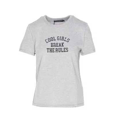 Dolce & Gabbana Dolce&gabbana Women Printed T-shirt In Gray
