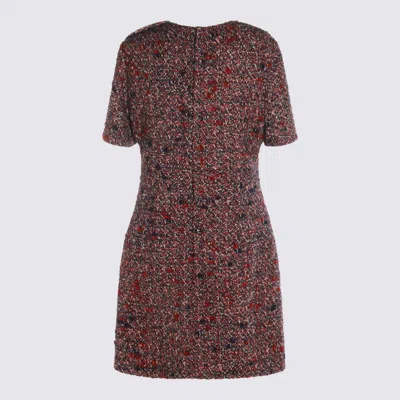 Gucci Textured Wool Dress Featuring Signature Buttons In Brown