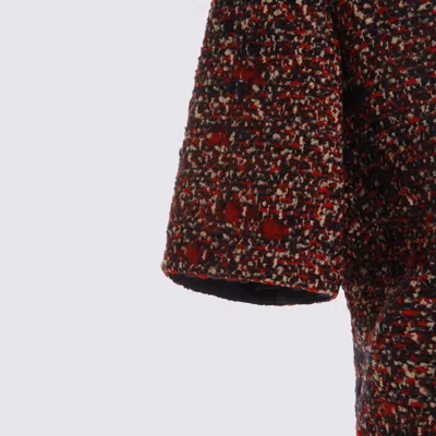 Gucci Textured Wool Dress Featuring Signature Buttons In Brown