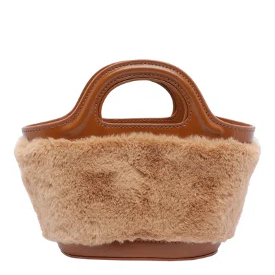 Marni Tropicalia Handbag Detachable Strap In Sand