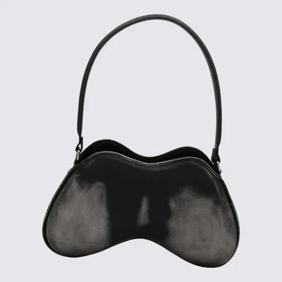 Diesel Double-d Shoulder Pu Shoulder Bag In Black