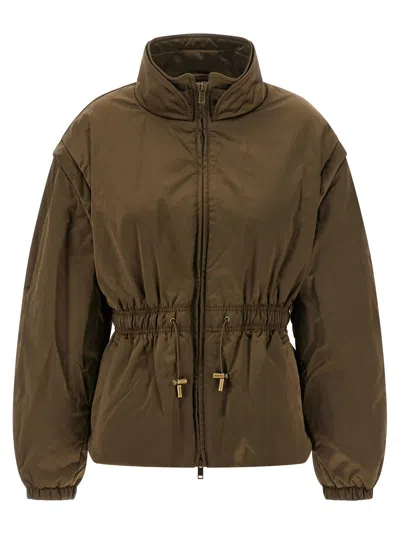 Isabel Marant Étoile Dastyni Puffer Jackets Green In Brown