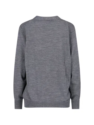 Polo Ralph Lauren Medium-weight Italian Wool Cardigan With V-neck In Blue